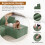 Corduroy Right L-Shaped Modular Sofa Green 3