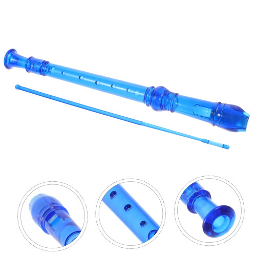 Soprano Recorder Blue ABS Beginner Instrument 1 Pack 2