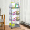 Plastic Rolling Shelf Transparent 3-Tier 4