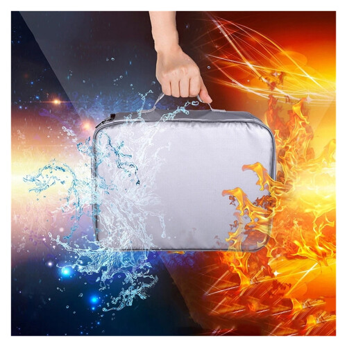Fireproof Waterproof Cash Safe Bag Set for Documents and 2