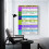 Critical Thinking Skill Poster Canvas Blue Geometric Glossy 2