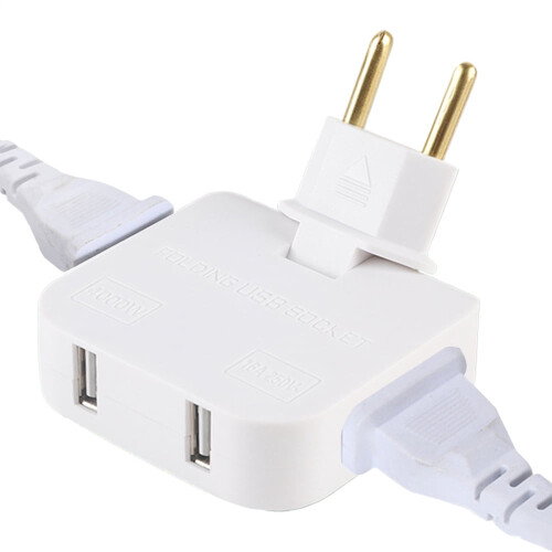 Travel Plug Adapter Rotatable Wall Outlet Converter Global