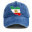 Iran Flag Map Baseball Cap for Men Blue Adjustable 1
