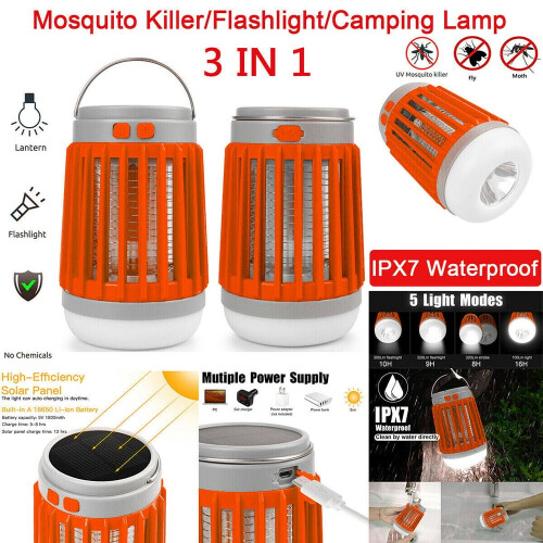 Solar Insect Killer Lamp Waterproof 45 m² White
