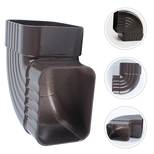 Aluminum Downspout Connector with 90 Elbow Black
