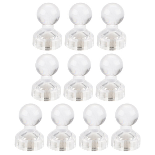 Magnetic Push Pins Transparent 10 pcs