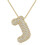 Bubble Letter Necklace 18K Gold Plated Initial Pendant 1