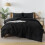 Black Boho King Comforter Set Microfiber 3-Piece 2