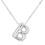 Bubble Letter Necklace 18K Gold Plated Initial Pendant 1
