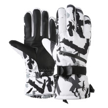 Winter Snowboard Gloves PU Leather Waterproof Fleece Warm