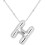 Bubble Letter Necklace 18K Gold Plated Initial Pendant 1