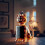 Carafe à whisky en forme de chat 300 ml 5
