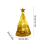Gold Tabletop Christmas Tree with Lights 12in 3