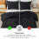 Black Boho King Comforter Set Microfiber 3-Piece 5