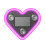 Solar-Powered Heart LED Neon Light 12V Waterproof Car Decor 1