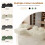 Corduroy Left L-Shaped Modular Sofa With Cup Holder, Beige 8