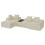 Corduroy Left L-Shaped Modular Sofa With Cup Holder, Beige 11