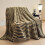 Flannel Throw Blanket Coffee 59x78.7 Inches 1