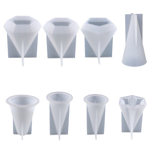 Hexagonal Cone Epoxy Resin Mold Pyramid Silicone 8 Styles 2