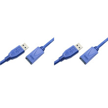 2X USB3.0 Male to Female Extension Cable USB 3.0 High Speed Data Transfer Extender Cable with Shielded USB3.0 1M