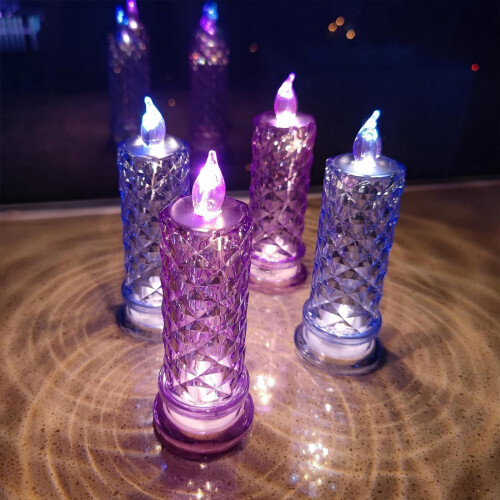 Flameless Candles Rose Shadow LED White 2