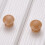 Wooden Cabinet Knobs Round Mushroom Handle Bright Brown 4 3