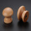 Wooden Cabinet Knobs Round Mushroom Handle Bright Brown 4 4