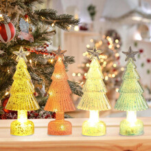 Kristall-Tischweihnachtsbaum, 15 cm (5,9 Zoll) hoch, mit LED-Beleuchtung