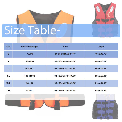 Adult Life Jacket Adjustable Buoyancy Vest 1 Pack 1