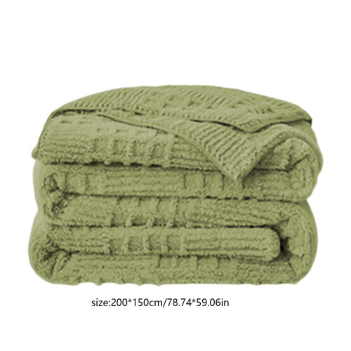 Flannel Throw Blanket Extra Large Green 59x78.7 in 2