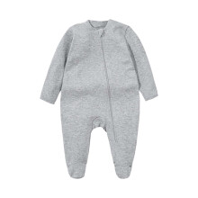 Baby Romper Soft Long Sleeve Footed Jumpsuit Solid Color