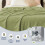 Fleece Blanket Soft Warm Throw Green Polyester 50x60in 6
