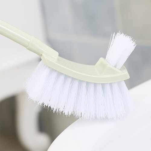 Curved Toilet Brush with Angled Head and Durable Bristles 1