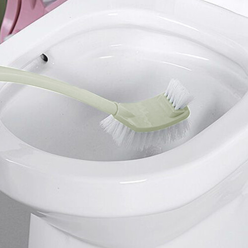 Curved Toilet Brush with Angled Head and Durable Bristles 2