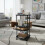 Mini Bedside Table Modern European Style 36x36x64 cm Black 4