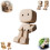 Wooden Bobblehead Man Decor for Car Dashboard and Desktop 3
