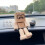 Wooden Bobblehead Man Decor for Car Dashboard and Desktop 6