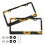 Aluminum License Plate Frame Car Tag Holder 2 Pack Yellow 1