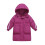 Children's Knee-Length Down Jacket White Hot Pink 2