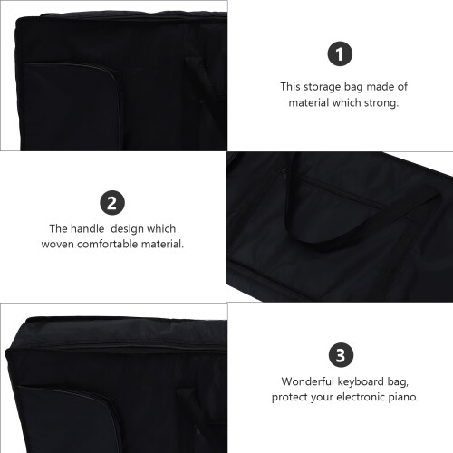 Keyboard Case Bag for 61-Key Portable Keyboard Black 1