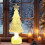 Mercury Glass Christmas Tree Illuminated Silver 1pc 5