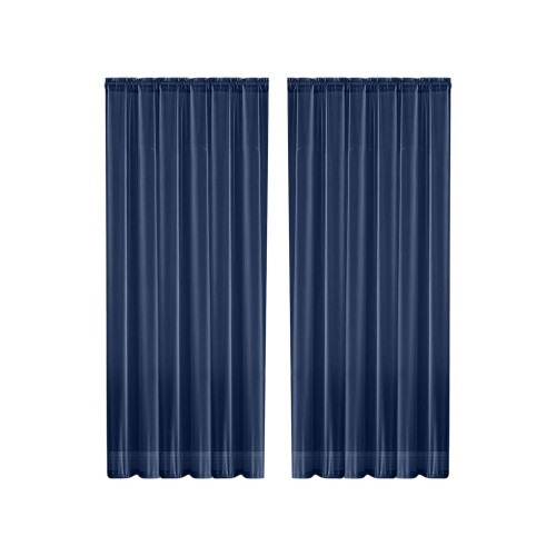 Navy semi-sheer curtains light filtering 83.9 x 52.0 inch 1