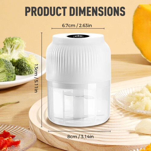 Electric Mini Garlic Chopper Portable Food Processor 1pc 2