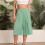 Dam Caprileggings med vida ben, mintgrönt, S 5