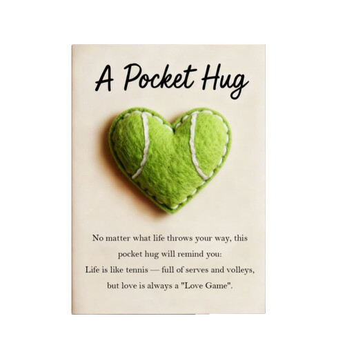 Tennis Pocket Hug Heart-Shaped Gift Card Holder 2