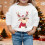 Kids Christmas Pullover Reindeer Print Round Neck Long 2
