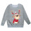 Kids Christmas Pullover Reindeer Print Round Neck Long 4