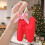 Décorations de Noël en feutrine rouge, lettres A-Z, 26 pièces 5