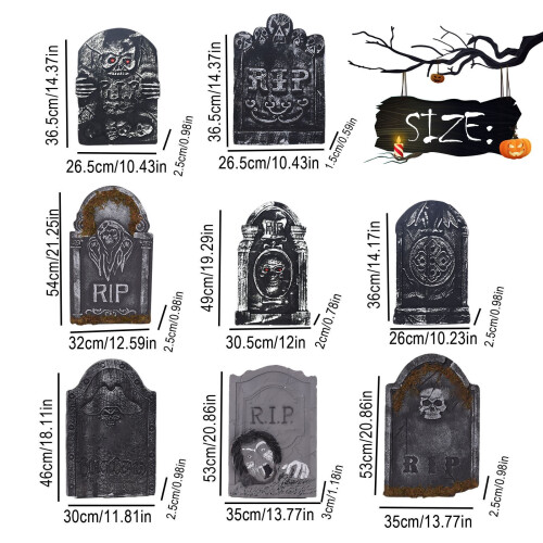 Foam Tombstone Monument Halloween Yard Decor 2