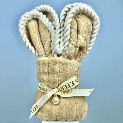 Karymi Soft Bunny Towel 50x25cm with Pearl Strap